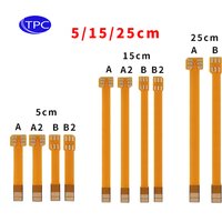SIM Card Extension Converter to 3FF Micro 2FF Standard 4FF Nano SIM Card Soft Flex FPC Cable Extender 5/15/25cm Adapter Convert