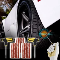 Tubeless Tire Repair Kit - Emergency Puncture Tools w/Rubber T-Plugs for Car/Motorcycle On-Road Vacuum Seal Universal