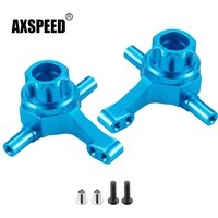 AXSPEED Aluminium Alloy Front Steering Knuckles Carrier Hub Axle Cups for Tamiya TT02 1/10 RC Drift Car Upgrade Parts