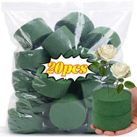 20/1PCS Round Floral Foam Bricks Dry Wet Flower Artificial Fresh Flowers Mud Foam Blocks DIY Arrangement Wedding Party Supplies