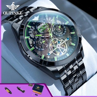 Montres automatiques OUPINKE 3235 pour homme, montres mécaniques de luxe haut de gamme, à visiblité du mouvement, lumineuses, étanches, en acier inoxydable
