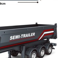 New 1/18 Huina 1509 RC Semi Dump trailer Electric Lifting for RC Tractor Truck 1501 Tail Light Support Leg No Sound System Toy