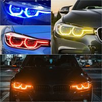 Brightly 2017 Blue F30 F31 LCI Amber Yellow Angel Eyes For 2016 2018 BMW 3 Series 320i 340i 330i 328i Red Daytime Running Light