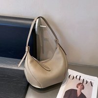Crushed Full-Grain Leather Women's Shoulder Crossbody & Underarm Tote - Soft Leather Commuting Bag for Western Markets