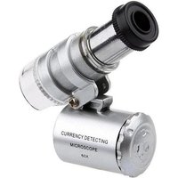 1 Pcs Mini 60X Pocket Microscope LED Jewelry Loupe UV Currency Detector Portable Magnifier Magnifying Eye Lens