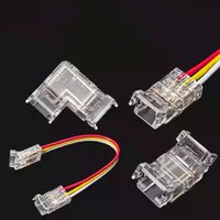 COB LED Strip Connector for 3Pin 8mm 10mm CCT Tunable Light Solderless Strip to Wire Strip to StripTerminal Extension Connection