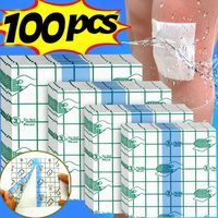 10/100Pcs Waterproof Transparent Bandage Tape PU Disposable Stretchable Stretch Self-adhesive Wound Dressings for Tattoos Shower