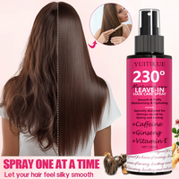 YUITIKUE leave-in spray contains caffeine and ginseng, instantly repairs dyed/heat-damaged hair, making it smooth and voluminous