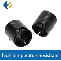 1 pcs For M Logo 2 Series F22 F23 M235i M240i F20 F21 M135i M140i M Performance Carbon Fiber Car Exhaust Tip ID60mm Muffler Tip