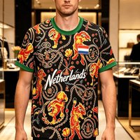 2026 Summer New Dutch Soccer Jersey Men Boys Girls Football T-shirt Sports Fans Fashion Print Casual Breathable Kids T-shirts