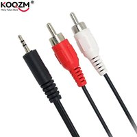 1PC 1.2M 3.9 ft 3.5mm Plug jack to Dual 2 RCA male Cable Stereo PC Audio Splitter Aux to 2 RCA Audio Cables