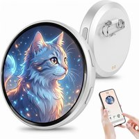 E-Badge Smart Digital Display Badge with LED Button, Collectible Cyber Dynamic Electronic Gift