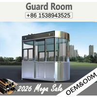 Residential Gatehouse Security Booth Outdoor Finished Steel Structure Parking Lot Toll Booth Portable Prefab Security Room