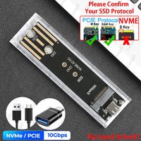 M.2 SSD Case NVME NGFF SATA Hard Disk Box Type C USB 3.1 External SSD Case For 2230 2242 2260 2280 NGFF NVME M.2 Harddisk Case