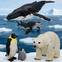 New Product Spot Animal Blind Box Humpback Whale Polar Bear Emperor Penguin Seal Model Desktop Ornament Surprise Gift Souvenir