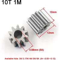 10T 1M Carbon Steel Gear 10 Teeth OD12mm Thickness 10mm Metal Pinion Available Hole 3/4/5/6mm 103A 104A105A 106A