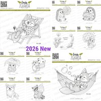 Chill Fox on a Deck Chair Stamp Scrapbooking Happy Hamster Fox Stamps Decoration Embossing Template DIY Greeting Card Handmade