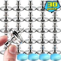 30/1Pairs Curtain Magnetic Closure Shower Curtain Wall Mounted Metal Magnet Buckle Clips Window Screen Fixed Fastener Buckle