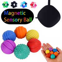 Silicone Magnetic Ball Sensory Magnetic Balls Silicone Textured Stress Relief Toy Magnetic Elastic Silicone Balls