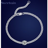 1Carat Moissanite Diamond Bracelet for Women Men 925 Sterling Silver Plated 18k White Gold Cuban Chain Bracelets Fine Jewelry