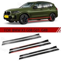 FOR BMW X3 G08 G01 G48 2M Car Side Skirt Extension Plate Lip Separator Bumper 2.18M Racing Side Spoiler