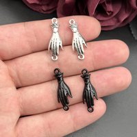 10pcs 28x10mm Retro Victorian Gloved Hand Connector,Edwardian Ox 2 Loop Link Findings DIY Jewelry Accessories