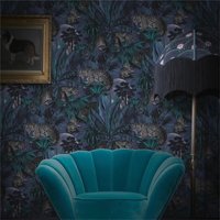 custom English wallpaper French tropical palm tree jungle leaves wallpaper Hotel homestay leopard background wall cloth Stickers