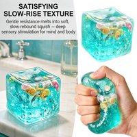 Cute Ocean Shell Filled Cube Squeeze Toy Slow Rising Soft Squishy Stress Relief Toy For Relaxation And Daily Use