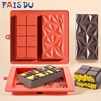 FAIS DU Chocolate Bar Mold Silicone Thick Chocolate Bar Mold Durable Rectangle Dubai Chocolate Bar Molds Easy to Demold