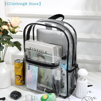 Transparent PVC Outdoor Sports Fitness Knapsack Casual Travel Visible Backpack Large Capacity Waterproof Shoulders Bag【AliS8】