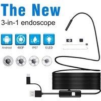 5.5mm / 7mm Industrial Endoscope Camera Ip67 Waterproof 3 In1 USB Borescope Inspection Snake Camera For Android Phone PC