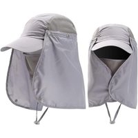 Men Women Hat Outdoor Face Mask Wide Brim Bucket Sun Protection Cap For Fishing Hunting