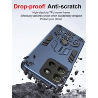 Rugged Shockproof Phone Case For Motorola Edge 60 50 Fusion Stylus Pro Neo G04 G15 G05 Metal Double Ring Kickstand Back Cover