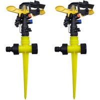 Garden Agriculture Watering Nozzle Lawn Irrigation Watering 360 Degrees Rotary Jet Adjustable Spiked Rocker Impact Sprinkler