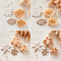 Summer Series Daisy Lily Flower Polymer Clay Cutters Blossoms Floral Pottery Clay Cutter for Earrings Jewelry Making Tools