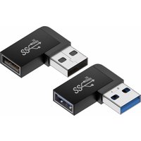 2pcs USB 3.1 Up Down Left Right 90 Degree Right Angle Adapter A Male to Female 10Gbps Data 3A Charging OTG Extension Connector