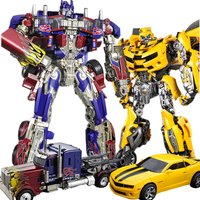 30CM Transformation Optimus Prime Bumblebee Megatron Black Gold Robot Toy Alloy Star Commander Truck Car Toy Action Figure Gift image 4