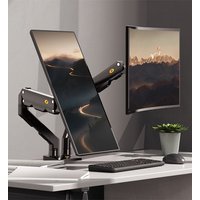 NB G55 Mechanical Spring Arm 27-34 Inch Dual Arc Screen Desktop Monitor Holder 5-16kgs Ultra Wide Monitor Mount with USB Port
