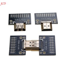1pcs Compatible-HDMI Male and Female Test Board 19Pin 19P Male Plug Connector with PCB Test Board Solder Type A