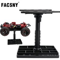 1/12 1/14 1/16 1/18 1/24 RC Car Plastic Repair Work Stand, 360° Rotation Multifunctional with Angle Gauge & Magnetic Screw Tray