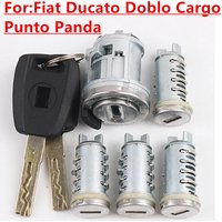 OEM Auto Full Set Door Lock Cylinder For Fiat Ducato Doblo Cargo Punto Panda SIP22 Blade Trunk Lock Ignition Lock With 2Pcs Key