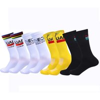 White UAE Cycling Socks Red TEAM Lightweight Large Mesh Design MTB Bicycle Sock Unisex Adult Compression Non Slip Runing Socks