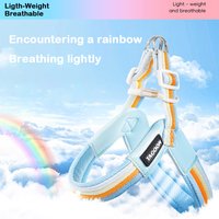 Cute No Pull Dog Harness Adjustable Oxford Medium Dog Harness Reflective No-Choke Pet Vest Harness with Easy Control Soft Handle