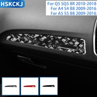 For Audi Q5 SQ5 8R A4 S4 B8 2009-2017 Car Accessories Carbon Fiber Interior Passenger Instrument Panel Trim Sticker Decoration
