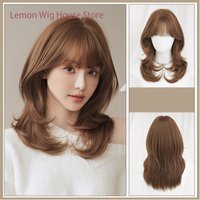 Short Curly Hair Wig for Women Daily Party Synthetic Wig with Bangs Natural Layered Wigs High Quality Fiber Wig Heat Resistant
