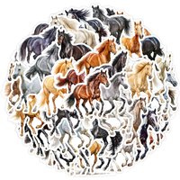 50pcs Cute Cartoon Horse Stickers Watercolor Decals Toy Laptop Motorcycle Luggage Snowboard Fridge Car Waterproof Sticker