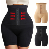 Women Firm Tummy Control with Hook Butt Lifter Shapewear Panties High Waist Trainer Body Shaper Female Slimming Fajas Shorts