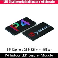 P4 Indoor 64*32 Pixels LED Video Screen RGB Panel 256mmx128mm 1/16 Scan SMD Full Color Display Module