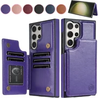 Wallet RFID Blocking Layer Protect Anti-Theft Magnetic Leather Case For Samsung Galaxy S25 Ultra S24 Plus S23 S22 S21 S20 FE