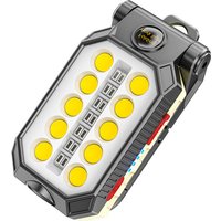 USB Rechargeable COB Work Light LED Flashlight with Magnet Hook And Power Display for Emergency Repair